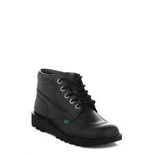 Kids Black Leather Boots