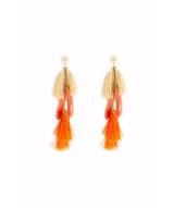 Peach Tassel Earrings