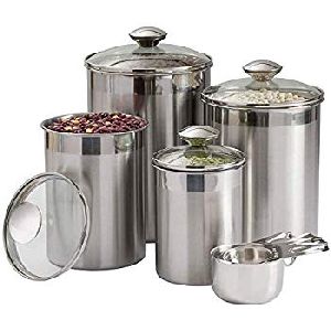 Canisters with Glass Covers