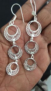 silver earrings