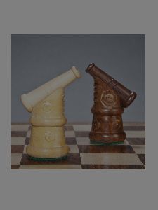 CHESS SET CANON DESIGN WITH FOLDING BOARD