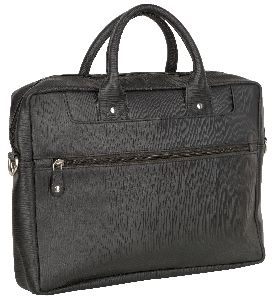 BLACK GENUINE LEATHER LAPTOP BAG FOR MEN