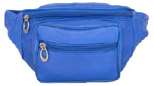 BLUE GENUINE LEATHER WAIST BAG