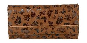 BROWN PU LEATHER WALLET FOR WOMEN