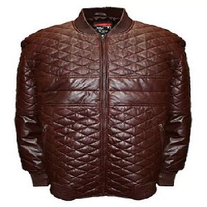 DOUBLE DIAMOND BOMBER JACKET IN BROWN