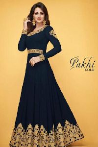 Pakhi Gold Heavy Georgette Anarkali Suit