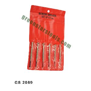 SCREW DRIVER SET OF 6 IN PLASTIC POUCH