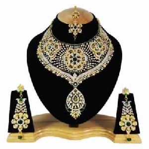 Gold Plated Zerconic Exclusive Designer Necklace Set
