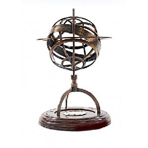 Solid Brass Armillary Sphere