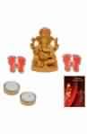 Ganesh Statue with Candles and Pagla Stickers