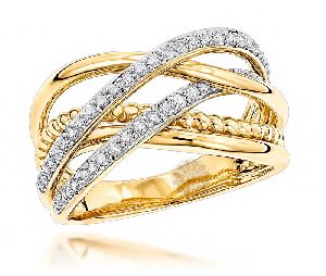 Crisscross Gold Ring