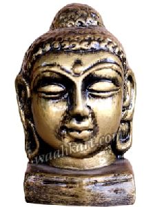 Gautam Buddha Face Idol In Light Metallic Color