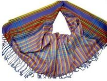 Ladies multi colour stripes cotton beach wrap