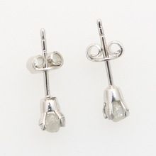 White Rough Diamond Earring