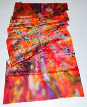 Customized design natural 100% Silk Scarf yarn dyed Jacquard Print