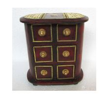 Brass Fitted wooden jewelry storage box