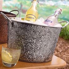 Metal embossed ice bucket