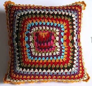 hand crochet cushion cover