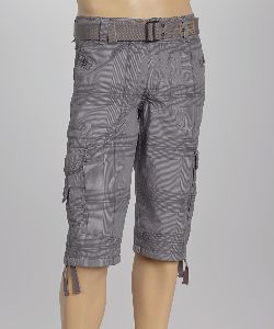 BELTED COTTON CARGO SHORTS