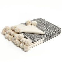 cotton knitted throw blanket