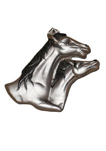 Silver Horse Pair Wall Hanging