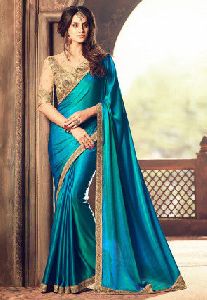 Border Chiffon Party Wear Sarees, Feature : Attractive Designs, Elegant Design