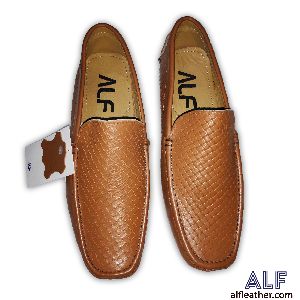 Mens Brown Leather Loafer Shoes