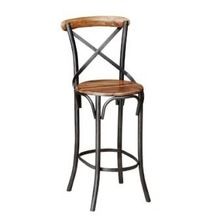 Iron metal & wooden Tall Bar chair