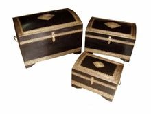 WOODEN BOXES SET OF THREE