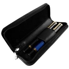 Pen Case Zipper With 2 Pen Loops Black