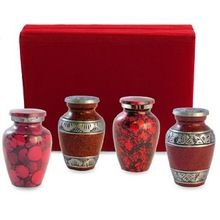 Red Small Mini Keepsake Urns