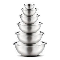 6-Piece Stainless Steel Mixing Bowls