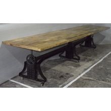 Long Industrial Crank Dining Table