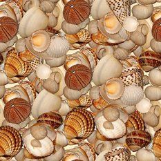 Seashell Medley Shelf Paper Drawer Liner 