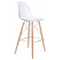 Shadow Bar Chair, Transparent, Natural and Gold