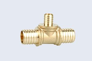 REDUCED BRASS TEE HOSE FITTING