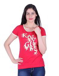 Womens Half Sleeves Printed T-Shirt