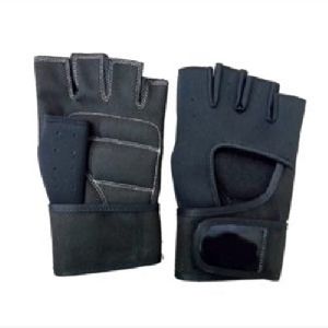 Half Finger Leather Fitness Gloves