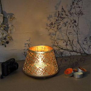 Gold Tea Light Candle Holder