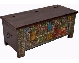 Wooden MIX CARVED CHEST BOX