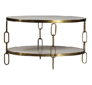 Antique brass marble Table