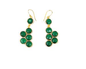 Green Quartz Gemstone Earring Set