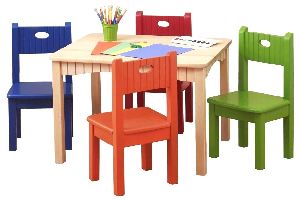 Wooden Table & Chair Set