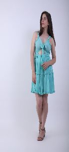 Tie Front Strappy Midi Dress