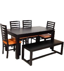 Mango Wood 6 Seater Dining Table Set