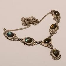 designer silver necklace