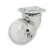 White Ball Casters Plate