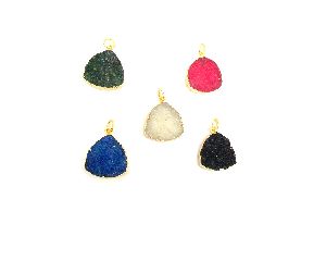 Multi Color Druzy Gemstone Pendant