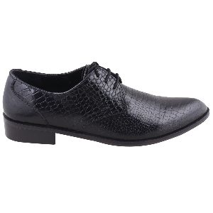 Men' Forever Leathers Black Derby Shoes(FL-157)