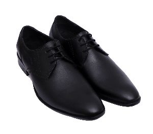 Men\'s Forever Leathers Black Derby Shoes(FL-188_black)